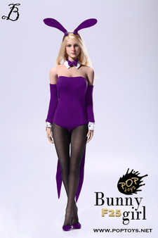 POP TOYS  Bunny girl  1/6 黒  POP-F25A POP-F25A] POP Toys 1/6 Sexy Waitress Bunny Girl Suit in