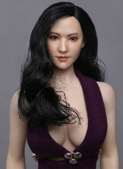 [GAC-015B] GACTOYS Asian Women's Head Sculpture with Black Hair