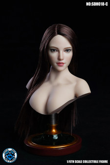 [SUD-SDH018C] 1/6 Caucasian Headsculpt with Brown Hair by Super Duck