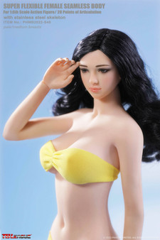 TBLeague Phicen 1:6 Medium Breasts Seamless Pale Body with Head & Attached Feet [PHMB2022-S48]