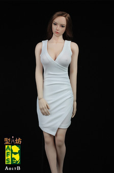 AFS Toys 1:6 White Women's Sleeveless Dress [AFS-A017B] 