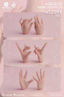 World Box 1/6 Pale Hand Sculpt 2.0 For Female Figures [WB-AT209BP]