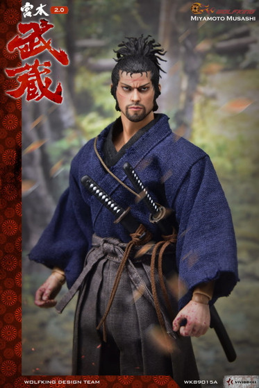 WK-89015A] Wolf King Miyamoto Takehide V2 Japanese Samurai 1:6