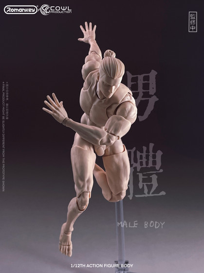 Romankey X COWL 1:12 Scale Male Body in White [ROM-CP001A] - EKIA
