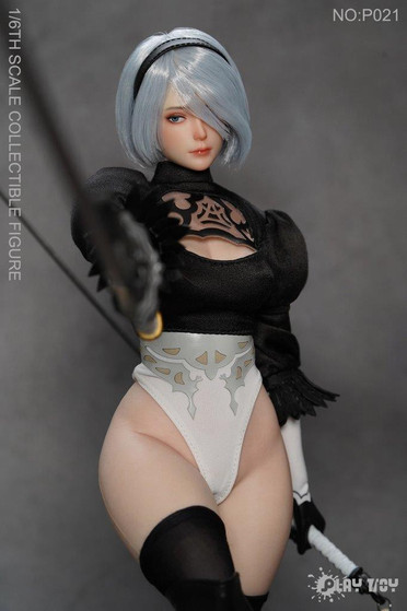 1/6 Play Toy Sexy Humanoid Robot 2B Female Warrior Figure [PT-P021