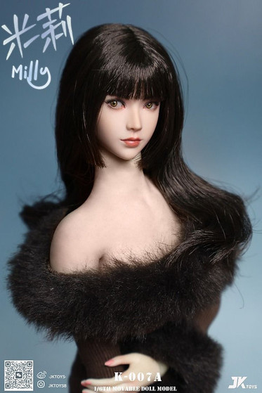 JK Toys 1/6 Asian Beauty Moveable Eyes Head Sculpt Milly [JKT
