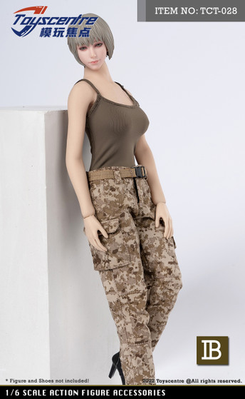 Toys Center 1/6 Tan Camo Tactical Military Combat Top & Pants Set [TCT-028B]