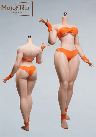 Mojoy Studio 1:6 Fighting Style Female Body, Head Not Included, Detachable Feet, Large Bust, Pale Skin [MJ-CD01]
