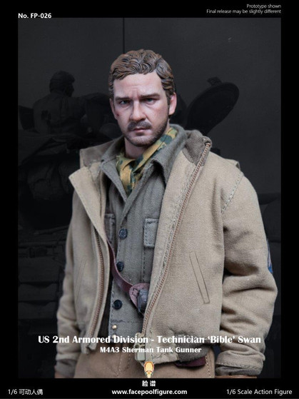 Facepool 1:6 US 2nd Armored Division Technician Sherman Tank Gunner [FP-026A]