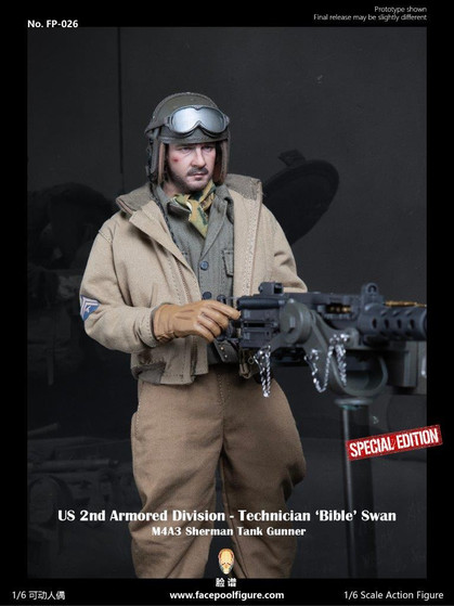 Facepool 1:6 US 2nd Armored Division Technician Sherman Tank Gunner Special Edition [FP-026B]