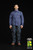 AFS Toys 1:6 Blue Men’s Plaid Shirt [AFS-X010A]