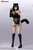 TBLeague 1/6 Alluring Kitty Girl Hourglass Curves in Platinum-Grade Silicone with Black Outfit [PL-SRDD02H]