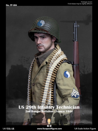 Facepoolfigure 1:6 US 29th Infantry Technician France 1944 [FP-004A]