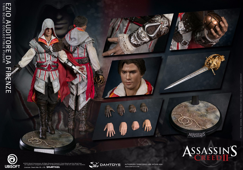 DAMTOYS アサシンクリードリベレーション Ezio DMS012 DMS012] 1/6 Assassin's Creed II Ezio Figure by Dam Toys - EKIA Hobbies