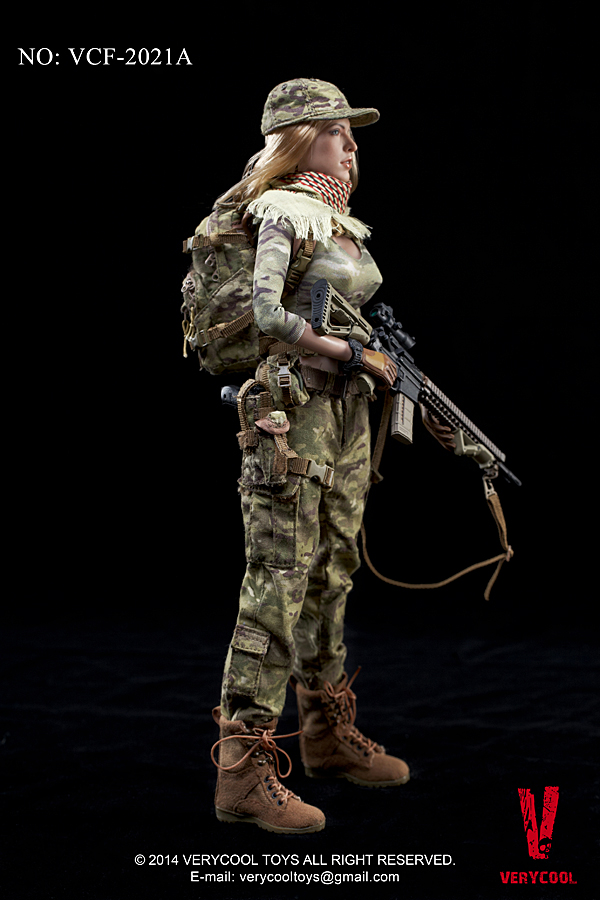 [VCF-2021A] Very Cool Female Shooter CP Camouflage Action Figure Boxed ...