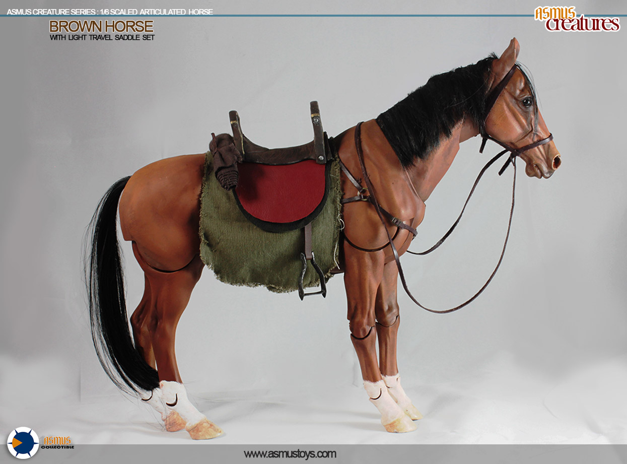 ASM-CRE002] Asmus Toys 1:6 Scale Articulated Brown Horse - EKIA 