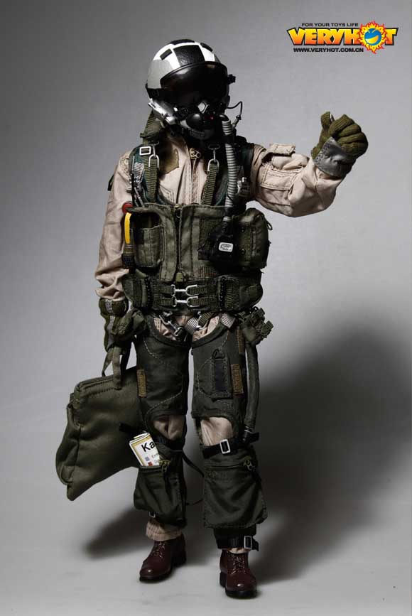 VH-1042S] Very Hot US Navy Pilot VFA-41 Black Knights 1:6