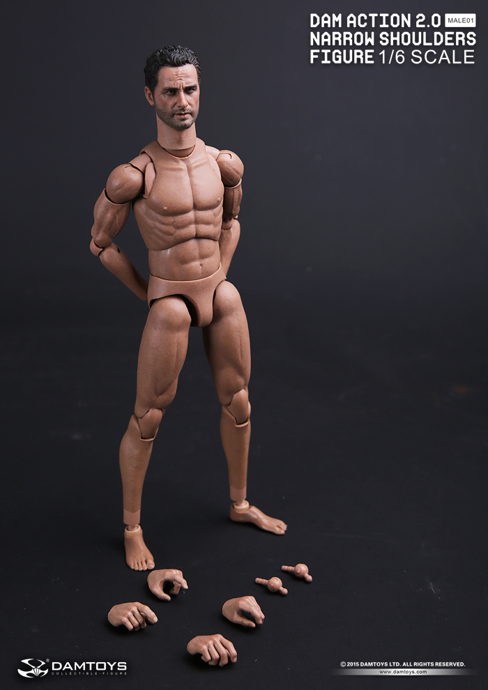 DAM-MB01] DAM TOYS Action 2.0 Narrow Shoulders Body with Caucasian