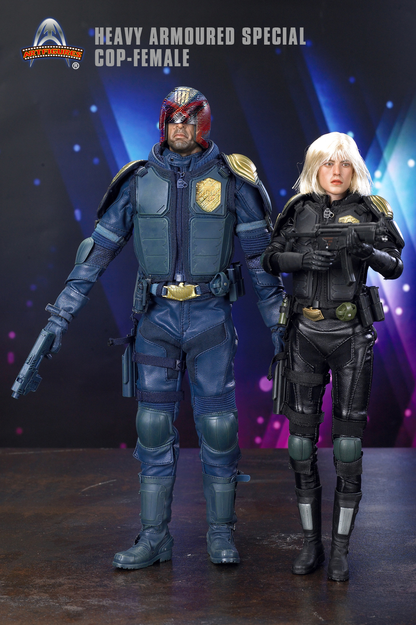 AF-015B] ART FIGURES Heavy Armored Special Cop Blue Style Boxed 