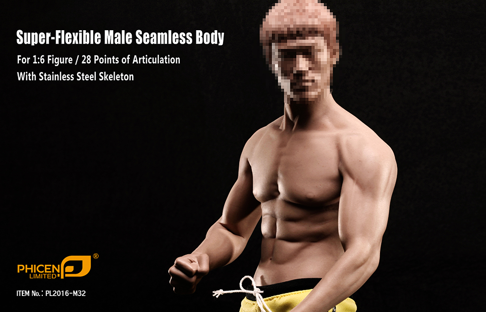 [PL2016-M32] Phicen Limited Super-Flexible Asian Male Seamless Body with  Stainless Steel Skeleton