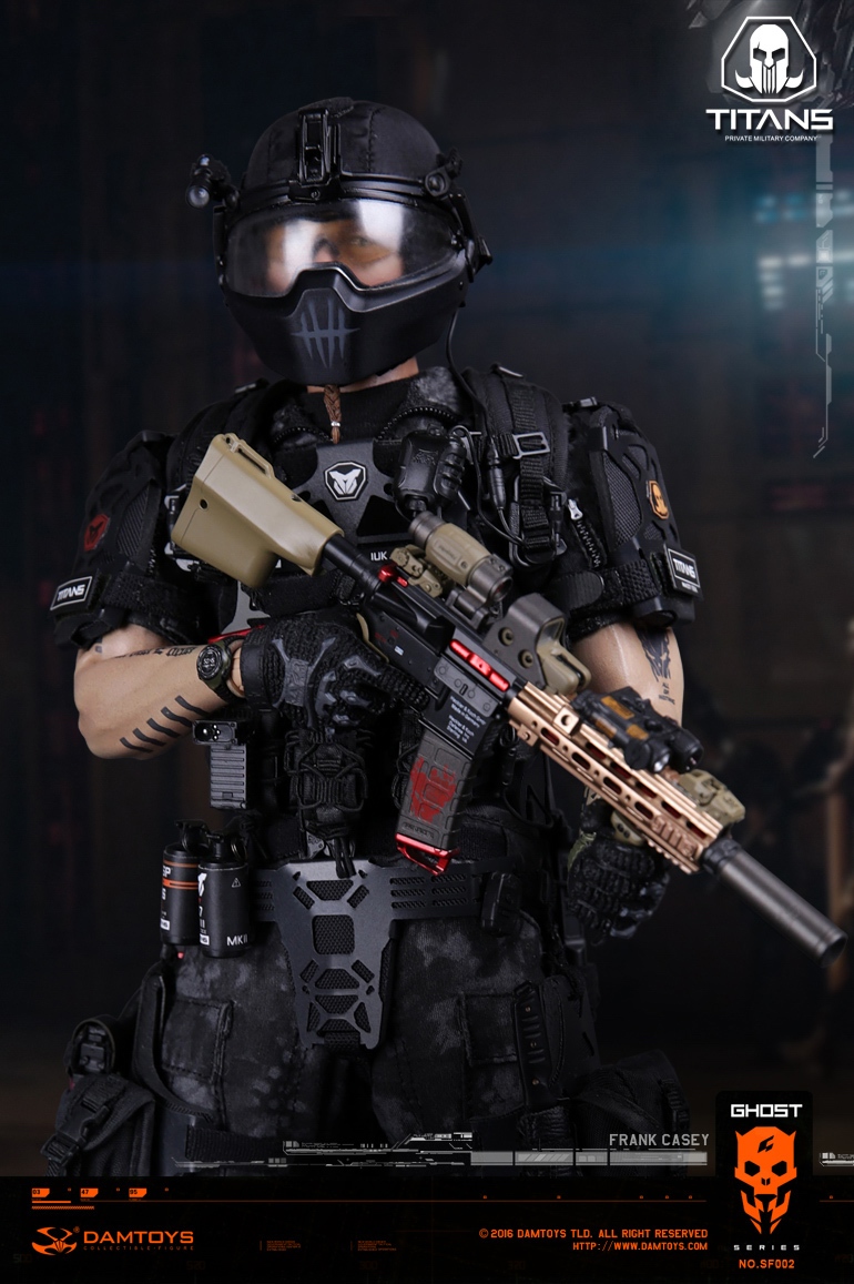 DAM-SF002] 1:6 Ghost Series TITANS PMC Frank Casey Boxed Figure By
