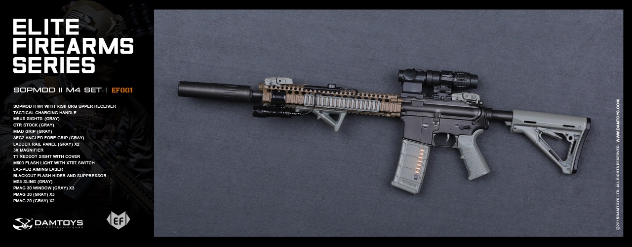 DAM-EF001] DAM Toys SOPMOD II M4 SET Elite Firearms Series - EKIA