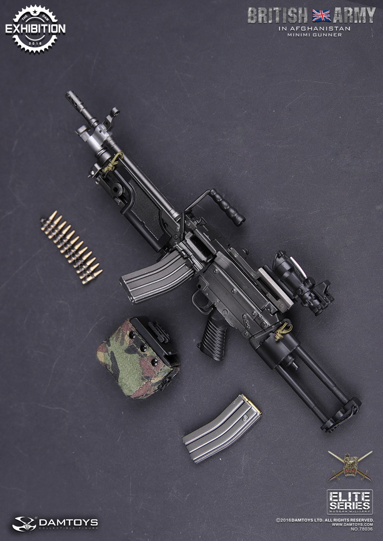 ミリタリー DAMTOYS BRITISH ARMY MINIMI GUNNER 1/6 DAMTOYS British Army In Afghanistan Minimi Gunner Uniform 1/6