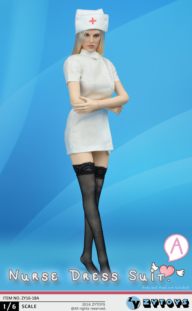 ZY-16-18A] ZY TOYS Female Figure Nurse Uniform in White 1:6