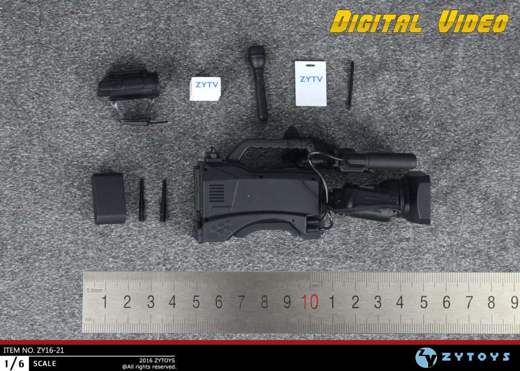 ZY-16-21] ZY TOYS Camcorder Reporter Accessories for 1:6