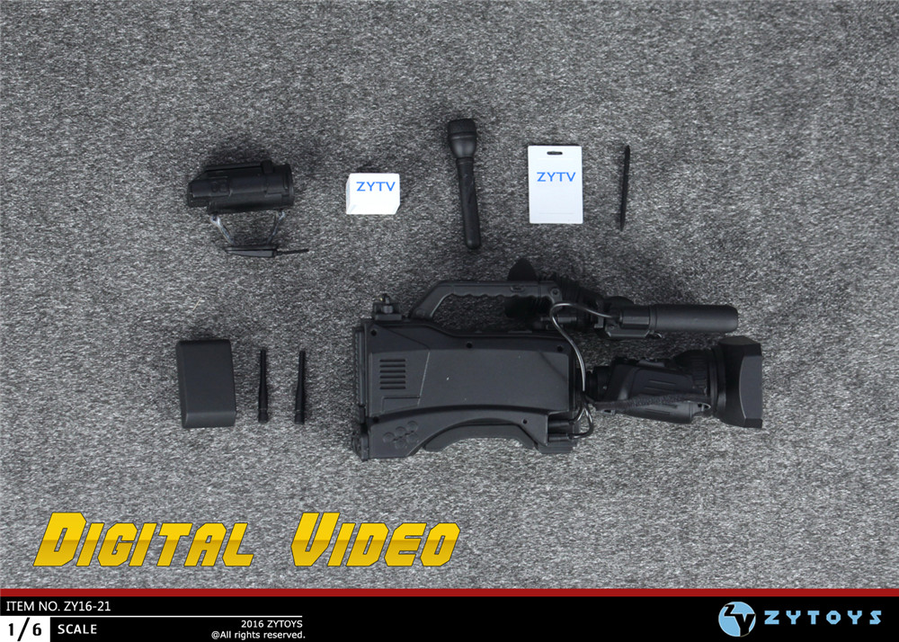 ZY-16-21] ZY TOYS Camcorder Reporter Accessories for 1:6 Figure