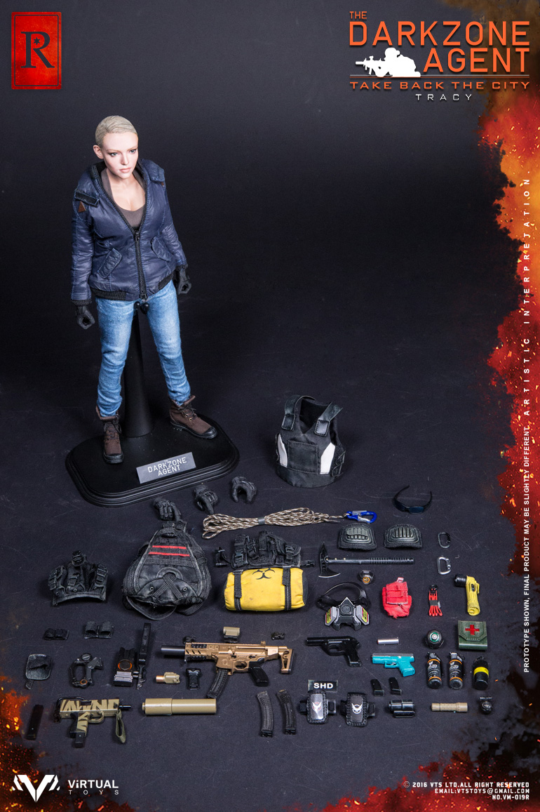VTS DARKZONE AGENT フィギュア 1/6 VTS Toys The Darkzone Agent Tracy 1/6 Figures Original Color