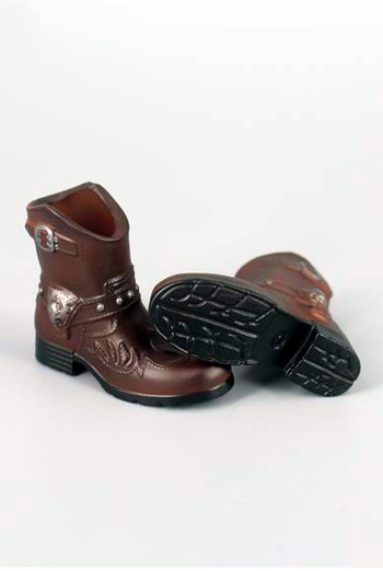 ZY-16-23A] ZY Toys 1:6 Action Figure Cowboy Boots in Brown - EKIA