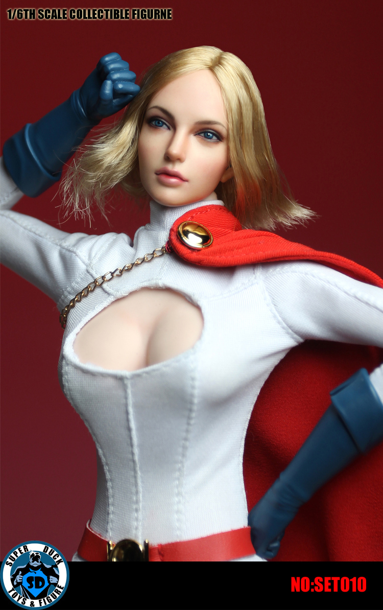 1/6 SUPER DUCK SET010パワーガールtbleague SUD-SET010] Super Duck Cosplay Power Comic Outfit & Head Sculpt