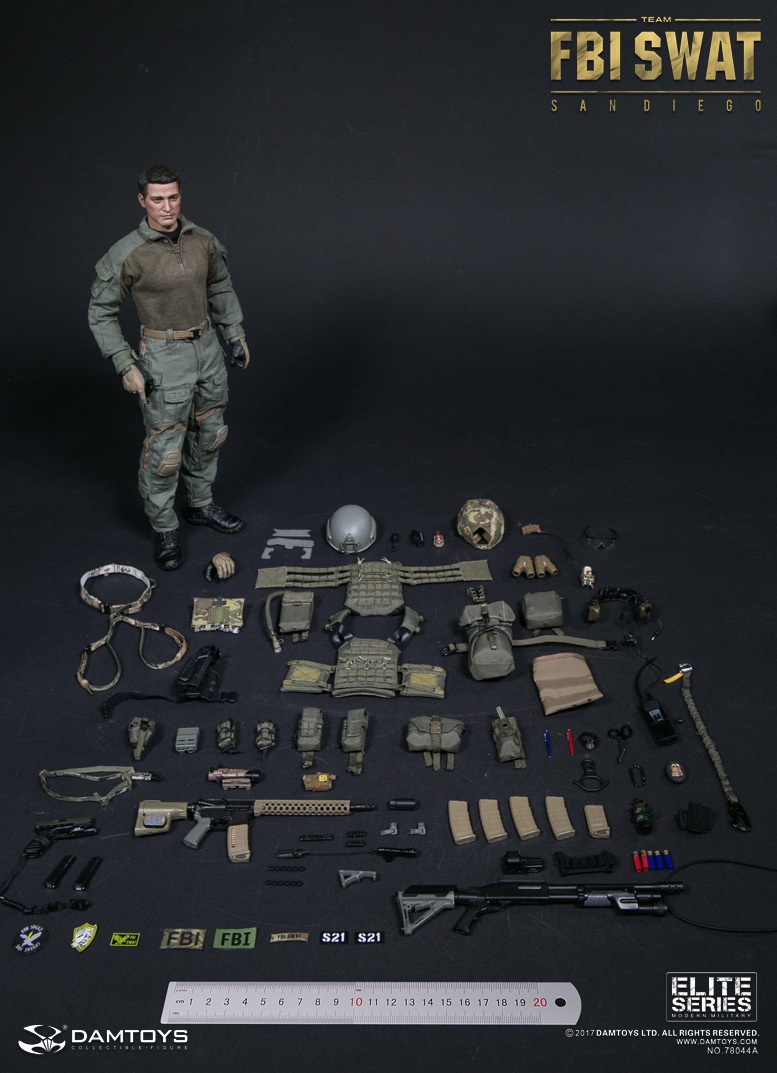 DAM-78044A] DAM Toys FBI SWAT Team Agent San Diego 1/6 Boxed