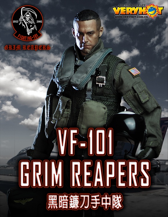 VH-1049] 1/6 Very Hot US Navy VF-101 Grim Reapers Pilot Uniform
