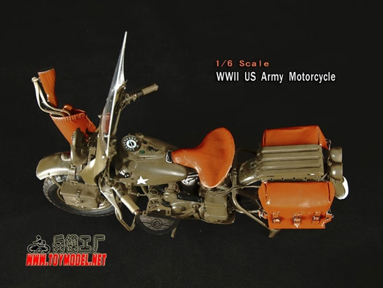 TM-1508] Toy Model 1:6 Scale Metal US Army Military Motorcycle
