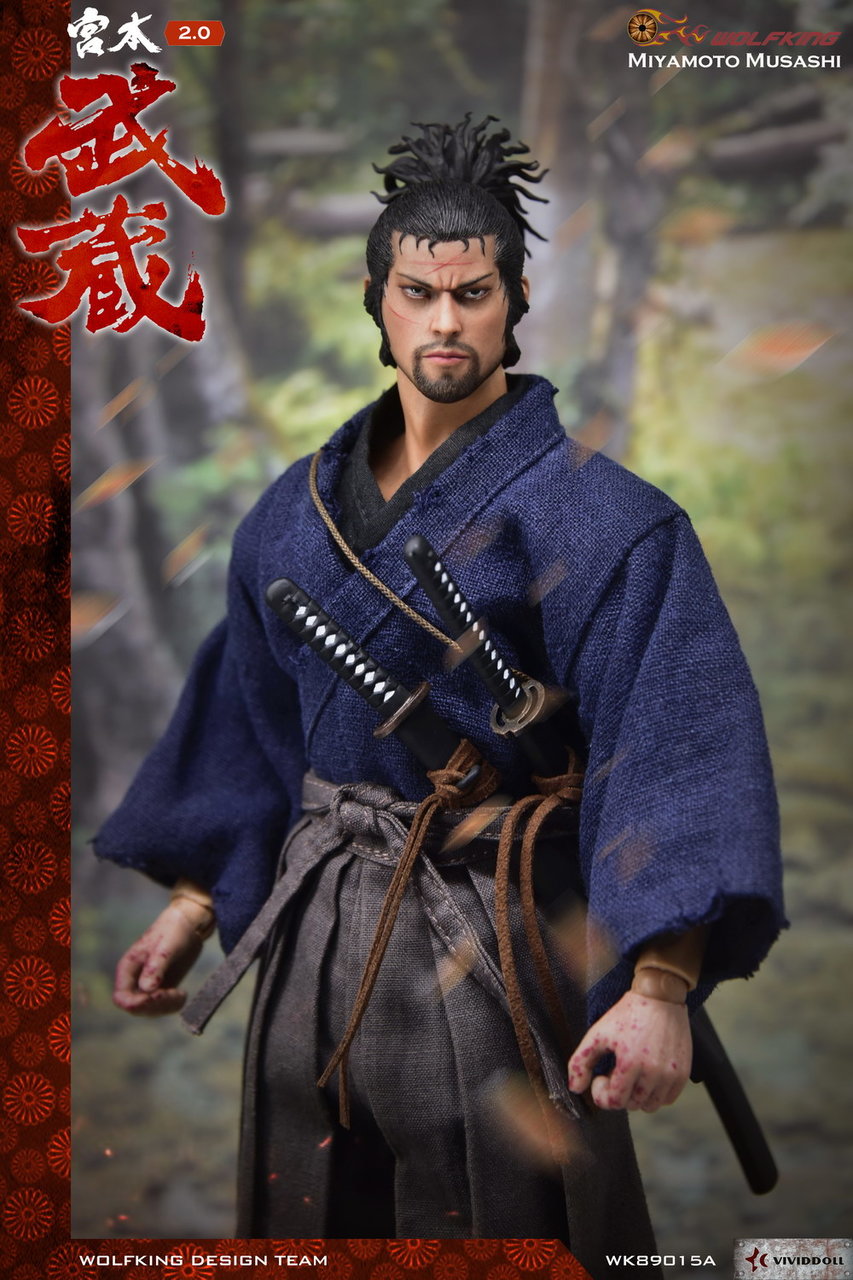 WK-89015A] Wolf King Miyamoto Takehide V2 Japanese Samurai 1:6