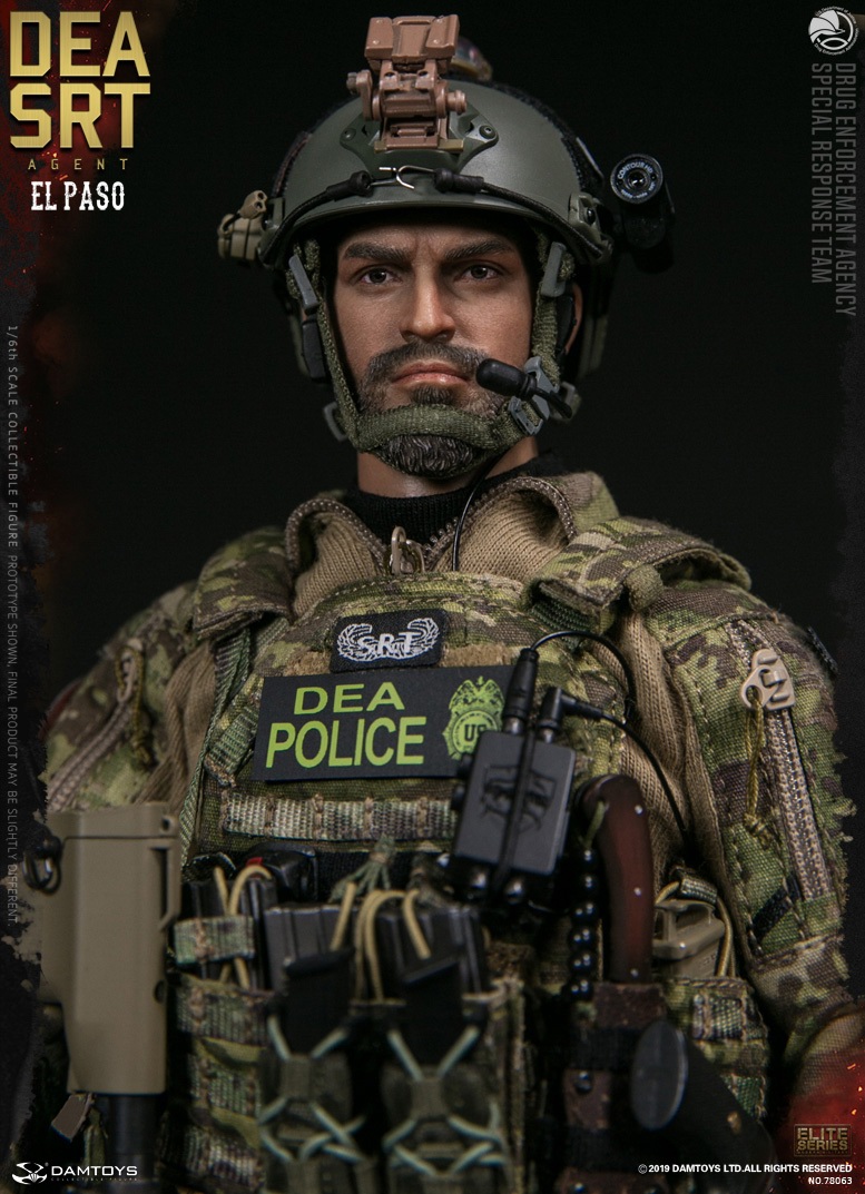 KAN DAMTOYS ELITE SERIES 1/6 EL PASO DAMTOYS (DAM-78063) DEA SRT Special Response Team Agent El