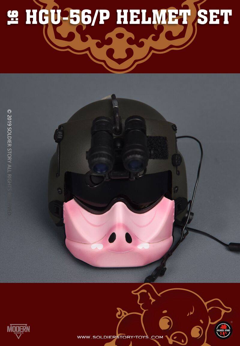 SS-HGU-56A] 1/6 HGU-56 P Helmet Set Pig by Soldier Story - EKIA