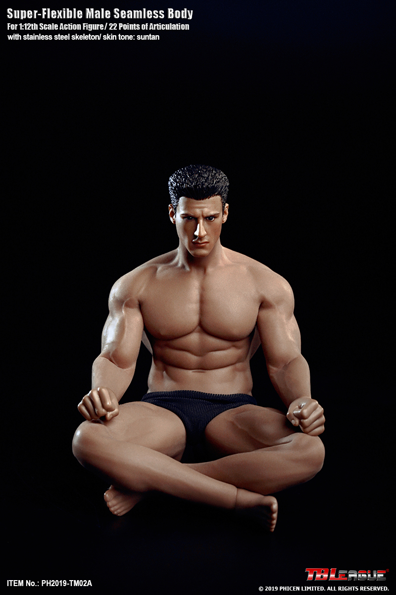 PL-2019-TM02A] 16.3cm Tall Super Flexible 1:12 Male Seamless Body