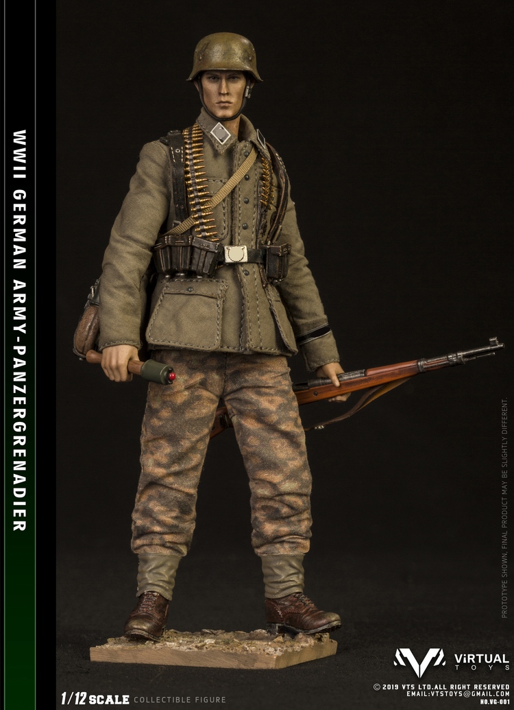 VG001] WWII German Army Panzergrgrenadier 1:12 Action Figure by