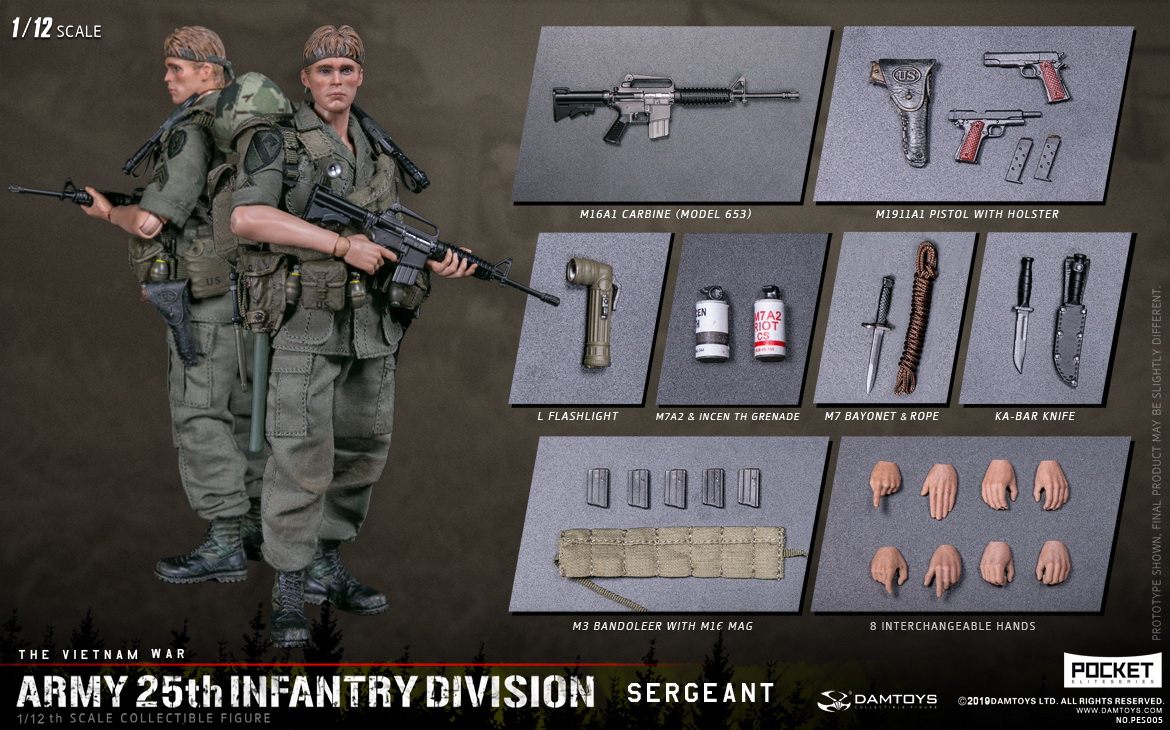 DAM-PES005] 1/12 ARMY 25th Infantry Division Private Sergeant