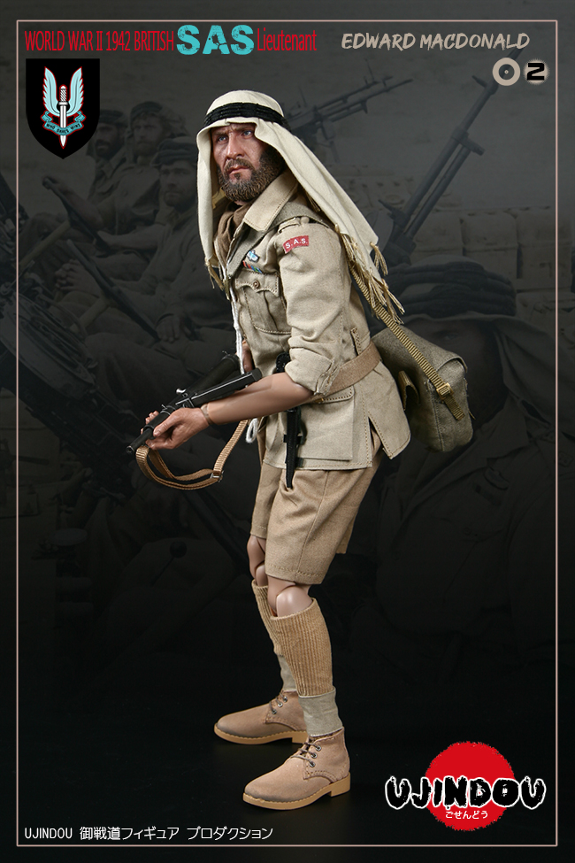UD-90002] 1/6 WWII British SAS Lieutenant Edward MacDonald 1942 by