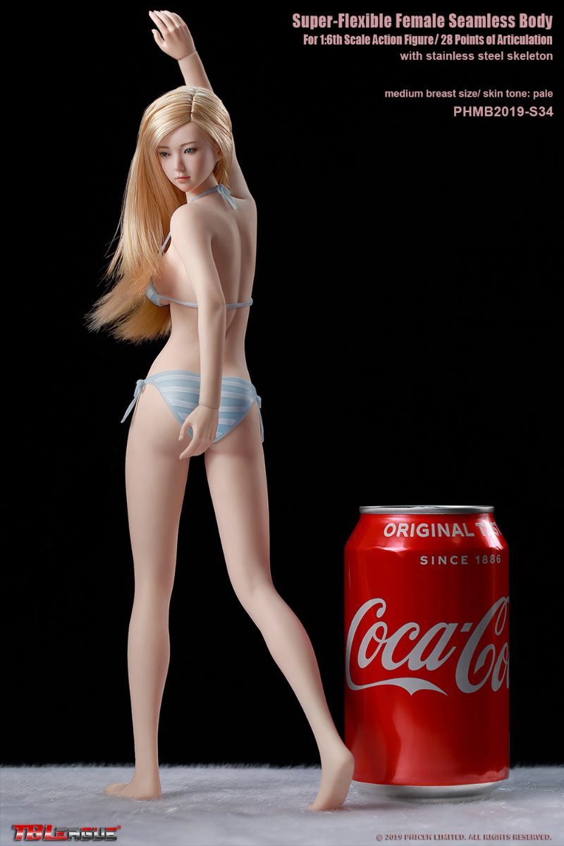 PLMB2019-S34] 1:6 Girl Super-Flexible Seamless Medium Breast Pale