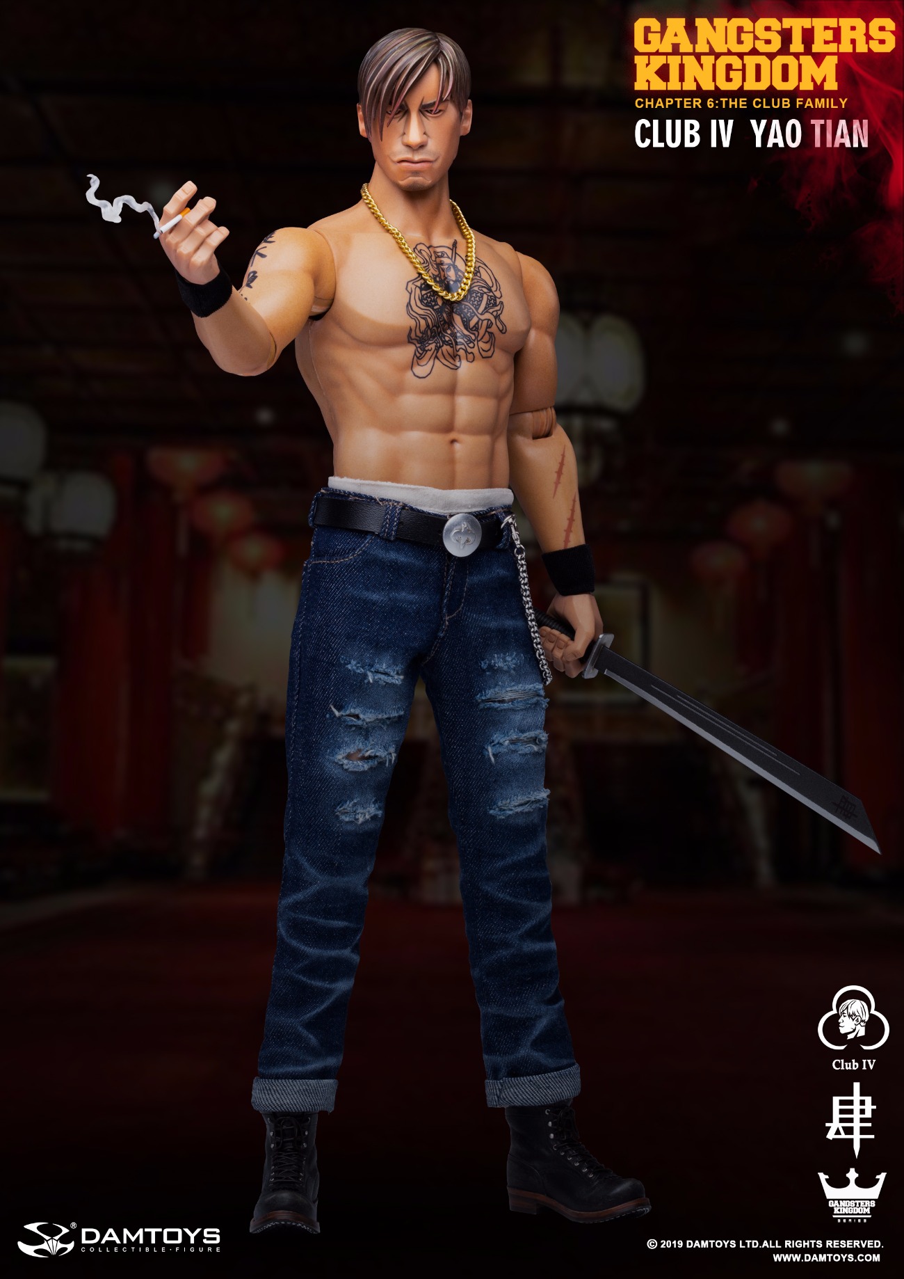 DAM-GK019A] 1:6 Club 4 YaoTian Figure in Gangsters Kingdom by DAM