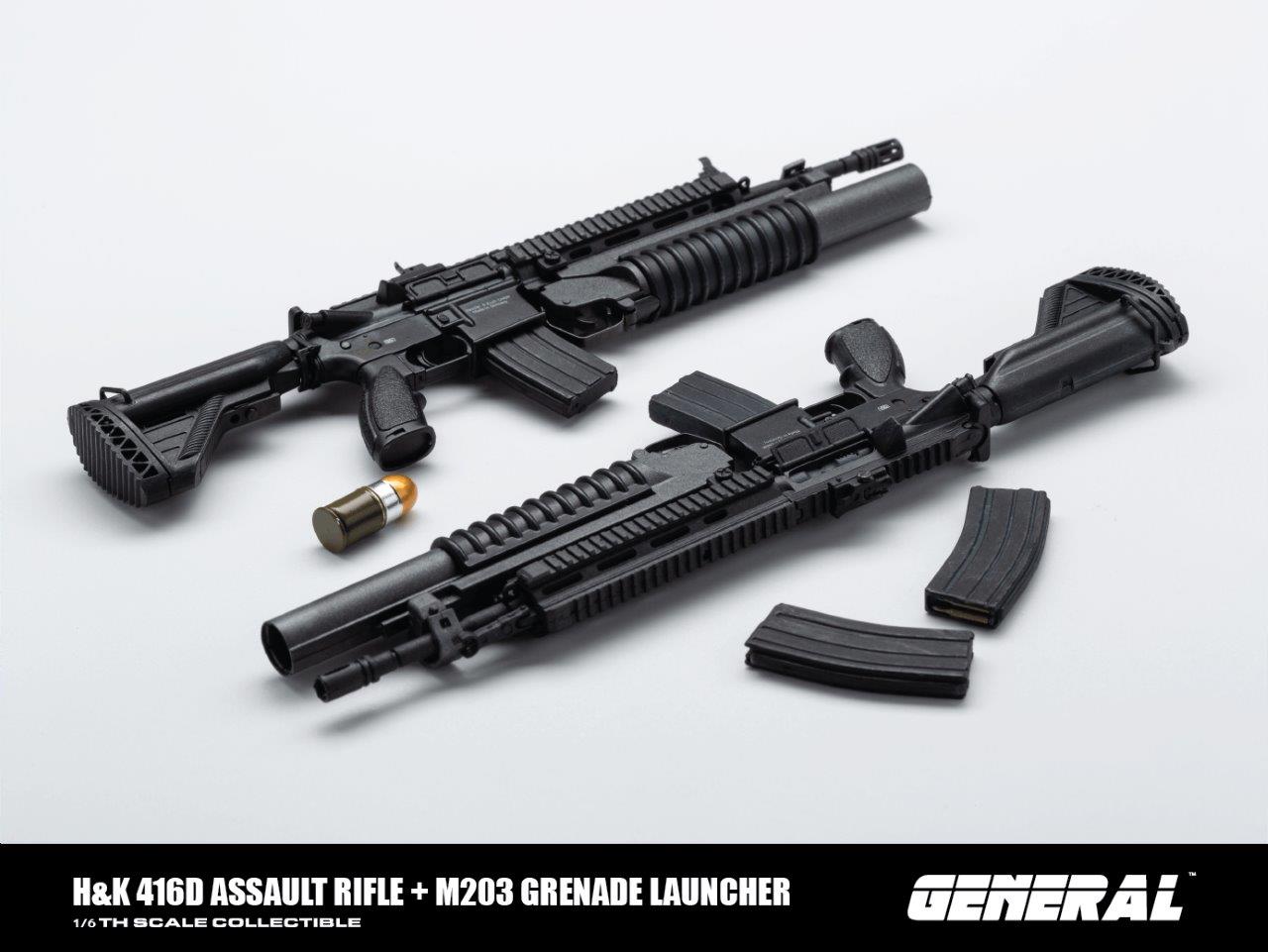 RA-AE-169 RETRO ARMS 次世代 M4/HK416 GA-001] 1/6 Scale 416D Assault Rifle by General - EKIA Hobbies