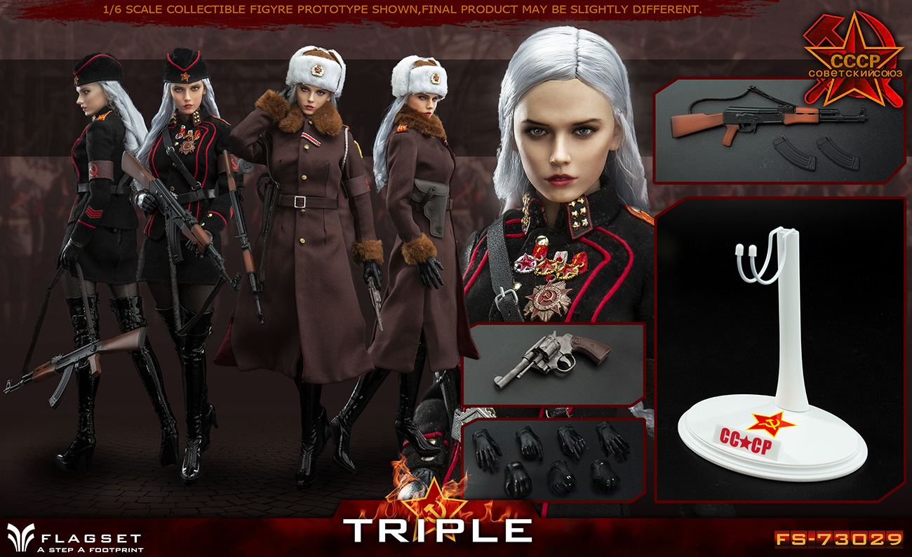 その他 Flagset Red warning Soviet female office Flagset FS73044 Red Alert Soviet Female Officer 2.0 NATASHA