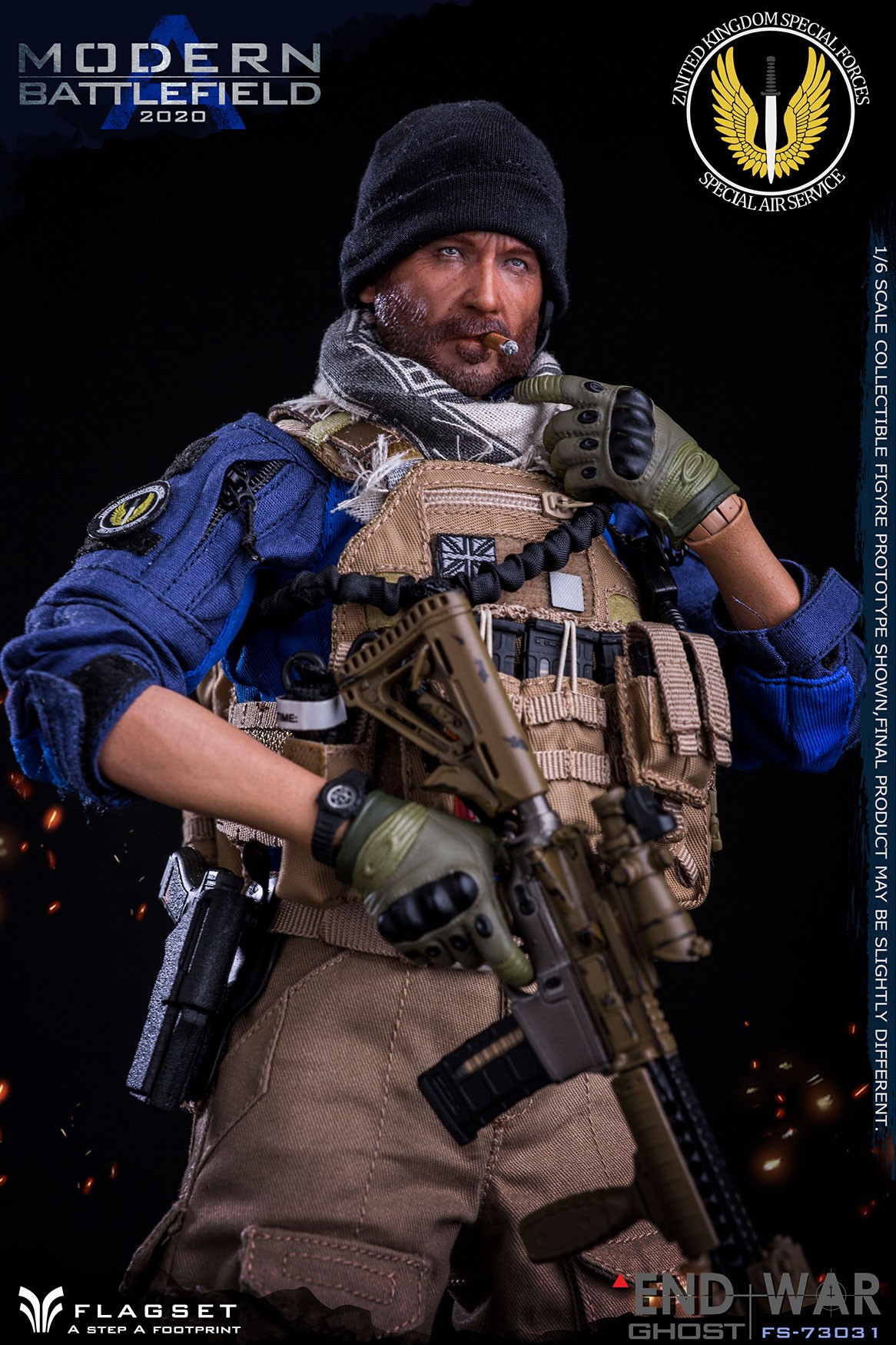 MODERN BATTLEFIELD 2007 FLAGSET フィギュア Flagset 1/6 Modern Battlefield End War Ghost Action Figure