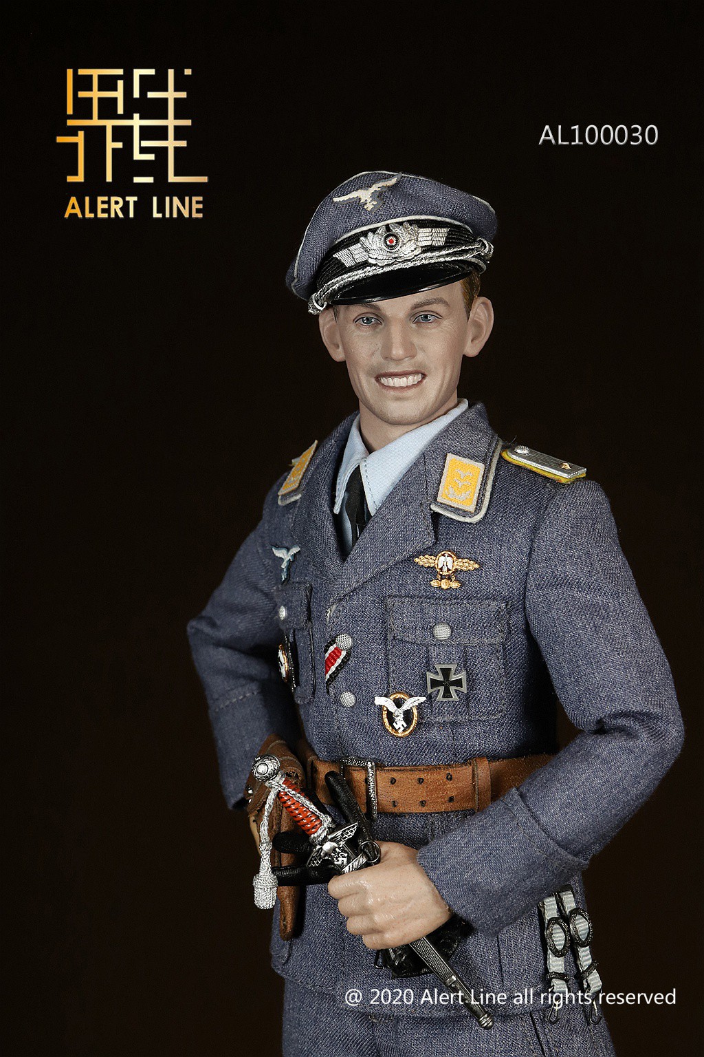 AL-100030] 1:6 WWII German Luftwaffe Fighter Ace Figure by