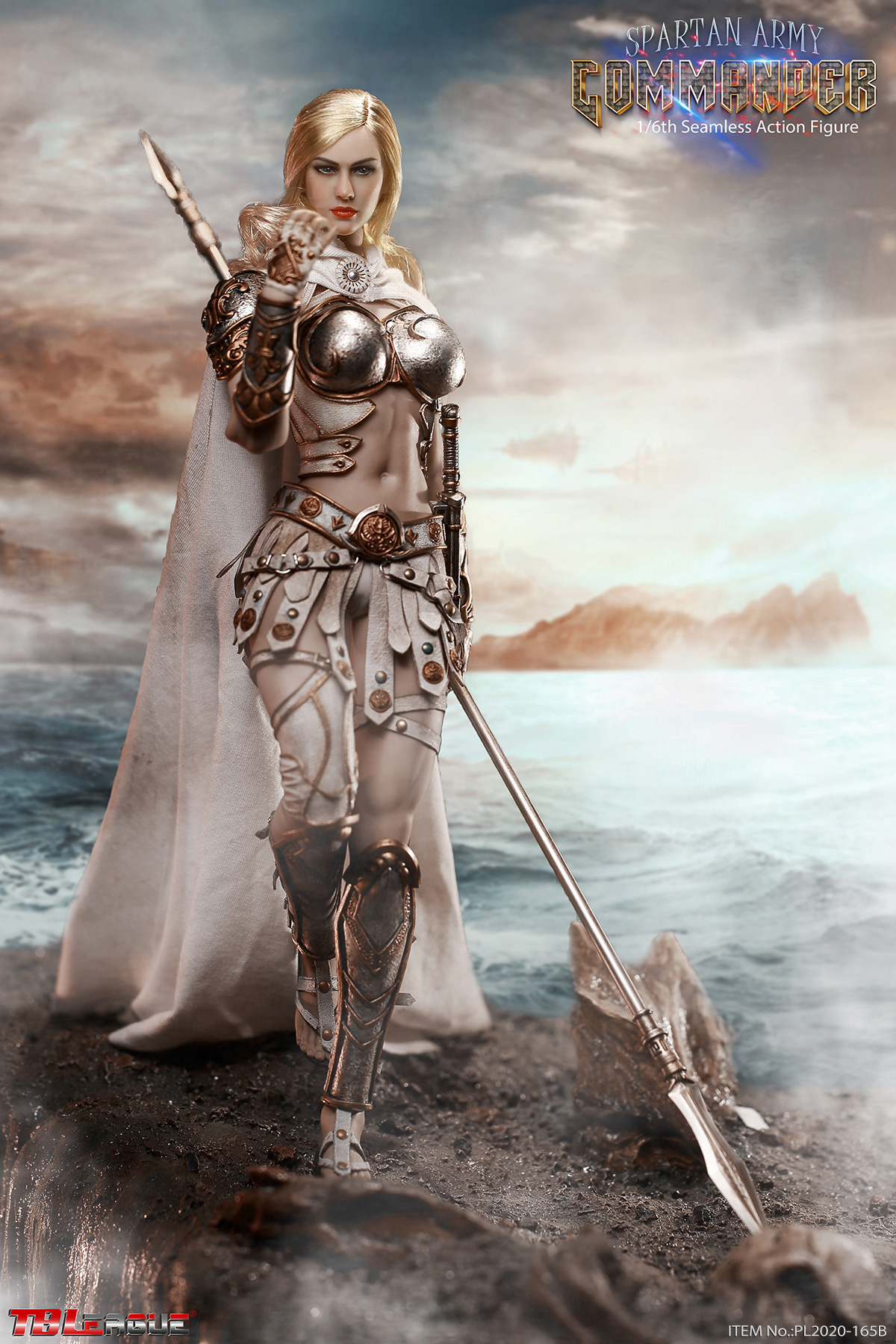 PL2020-165B] Silver Spartan Army Commander 1:6 Action Figure by
